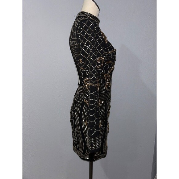 FASHION NOVA Women’s Brightest Gem Stretch Heavily Embellished Mini Dress size M - Picture 7 of 11